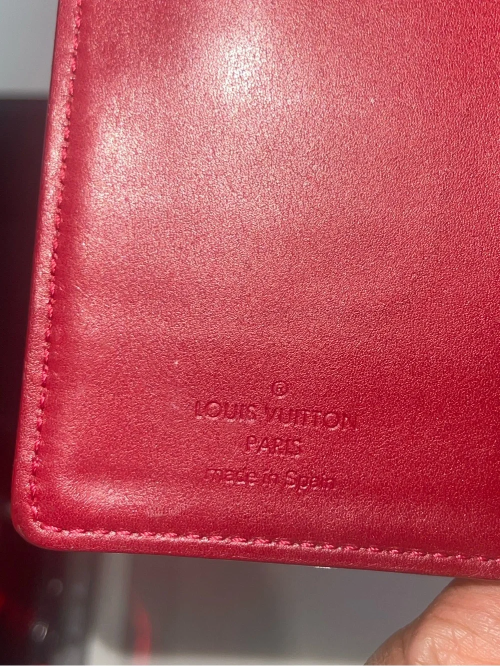 LOUIS VUITTON Agenda PM in Red Monogram Vernis